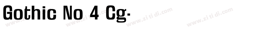 Gothic No 4 Cg字体转换